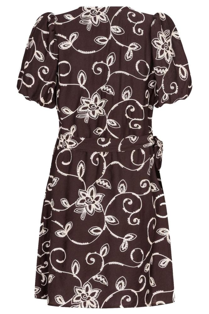 Ydence bruine dames jurk | Achteraanzicht