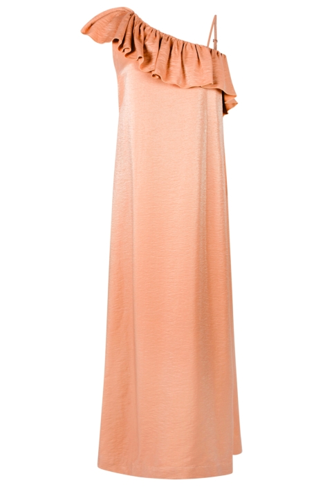 Juffrouw Jansen oranje dames jurk | Vooraanzicht