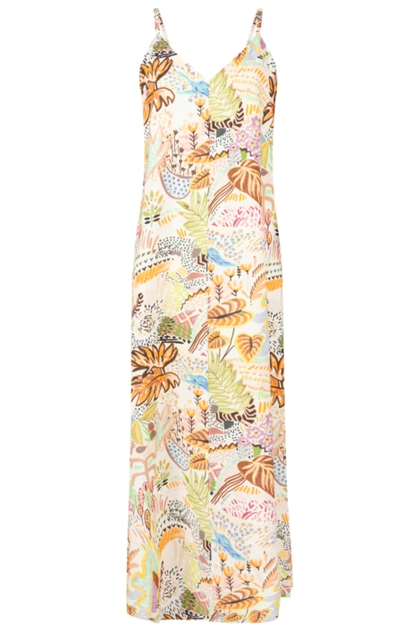 Juffrouw Jansen multi color dames jurk | Vooraanzicht