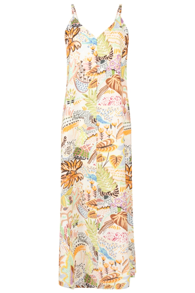 Juffrouw Jansen multi color dames jurk | Vooraanzicht