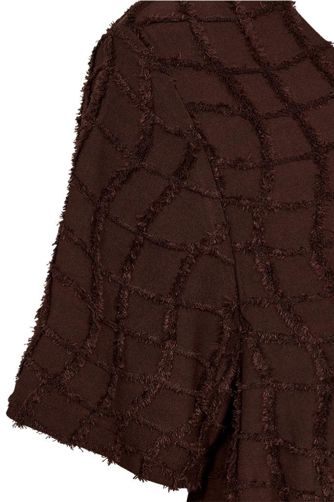 Freequent bruine dames jurk | Kleurstaal