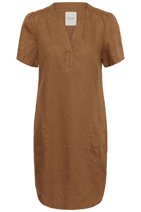 Part Two cognac dames jurk | Vooraanzicht