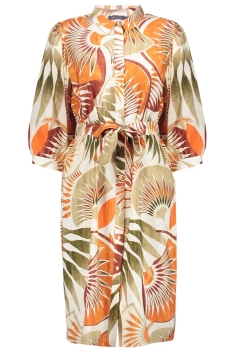 Geisha beige dames jurk | Vooraanzicht
