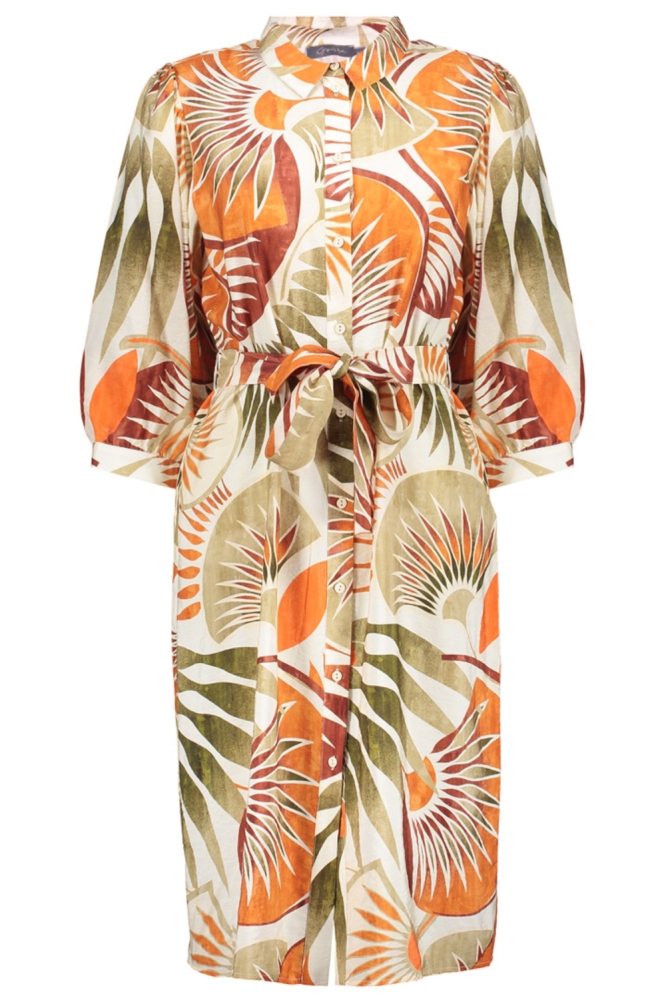Geisha beige dames jurk | Vooraanzicht