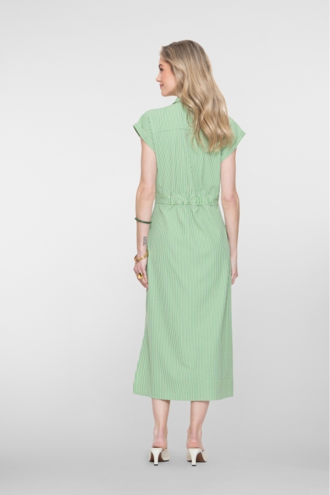 Geisha groene dames jurk | Model achteraanzicht