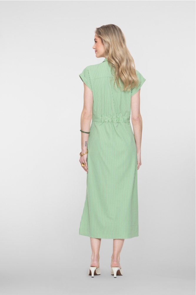 Geisha groene dames jurk | Model achteraanzicht