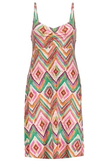Geisha Jurk NOA JURK MET SPAGHETTI BANDJES EN AOP 67420 60 Teal