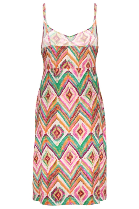 Geisha beige dames jurk | Achteraanzicht