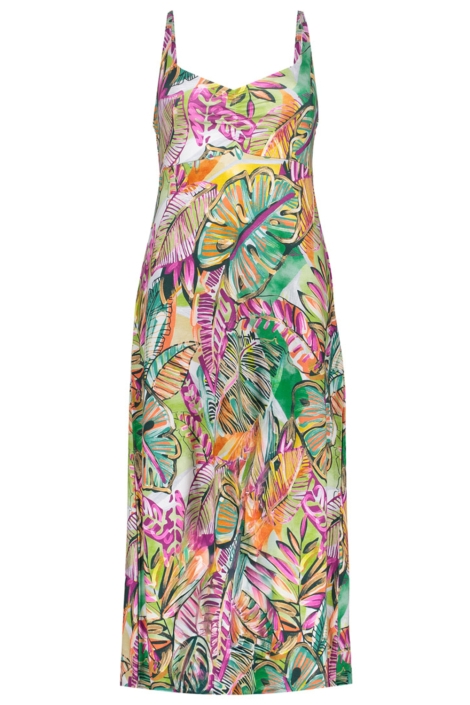 Geisha groene dames jurk | Vooraanzicht