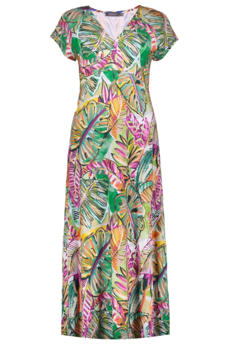 Geisha groene dames jurk | Vooraanzicht