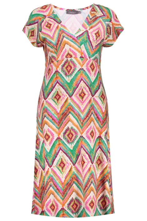 Geisha beige dames jurk | Vooraanzicht