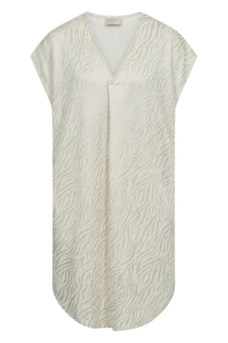 Freequent beige dames jurk | Vooraanzicht