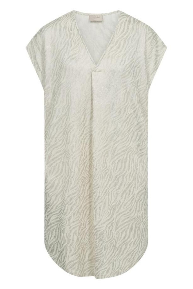 Freequent beige dames jurk | Vooraanzicht