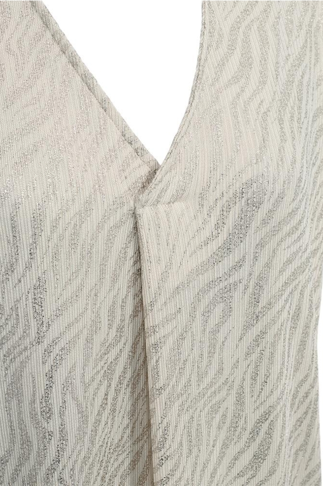 Freequent beige dames jurk | Close up