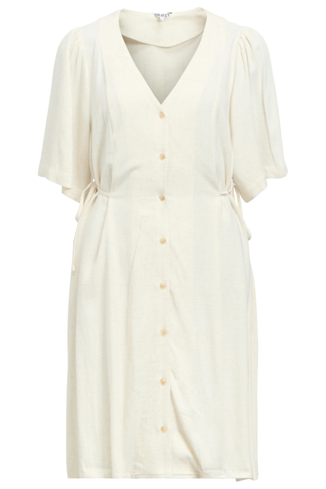 Object beige dames jurk | Vooraanzicht