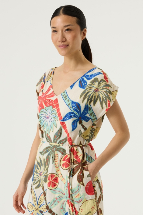 Garcia beige dames jurk | Close up