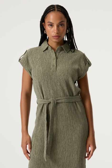 Garcia groene dames jurk | Close up