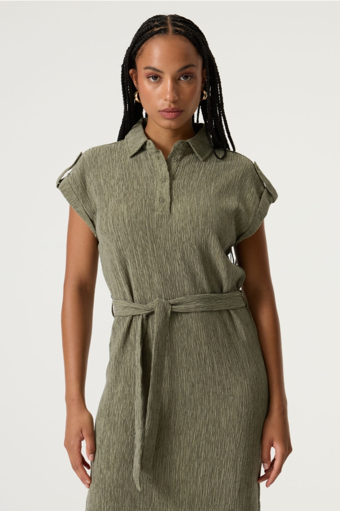 Garcia groene dames jurk | Close up
