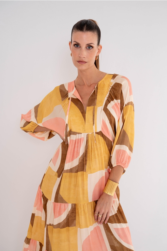 Maicazz multi color dames jurk | Close up