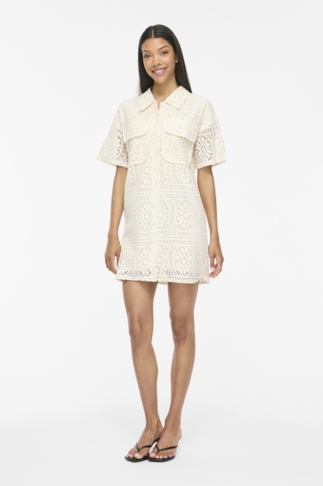 Vila Jurk VIMERINDA 2/4 DRESS/VOL 14116036 Birch