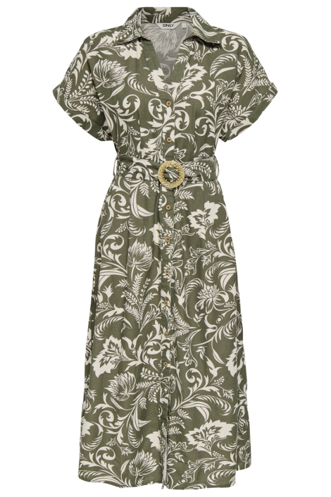 Only groene dames jurk | Vooraanzicht