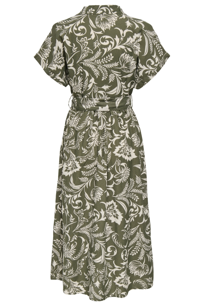 Only groene dames jurk | Achteraanzicht