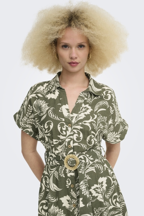 Only groene dames jurk | Kleurstaal