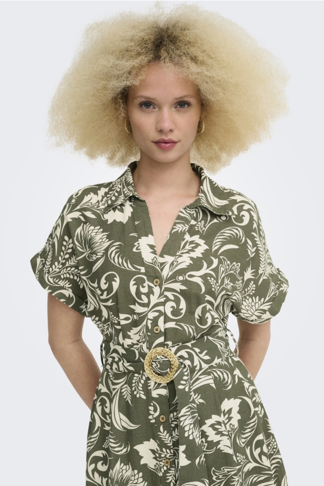 Only groene dames jurk | Kleurstaal