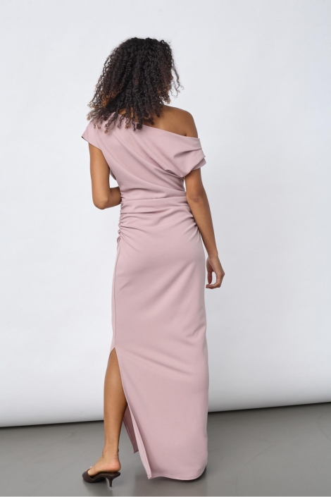 SisterS point roze dames jurk | Model achteraanzicht