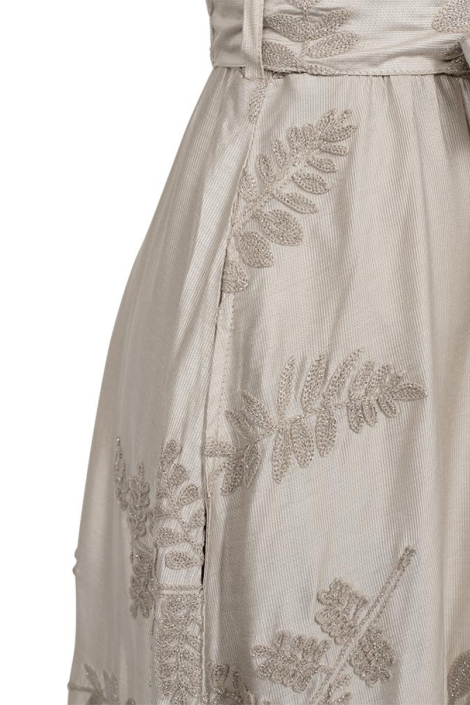 Freequent beige dames jurk | Close up