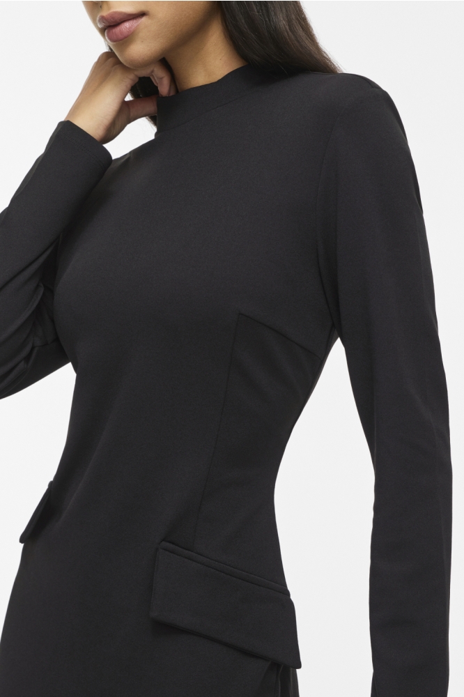Vila zwarte dames jurk | Close up