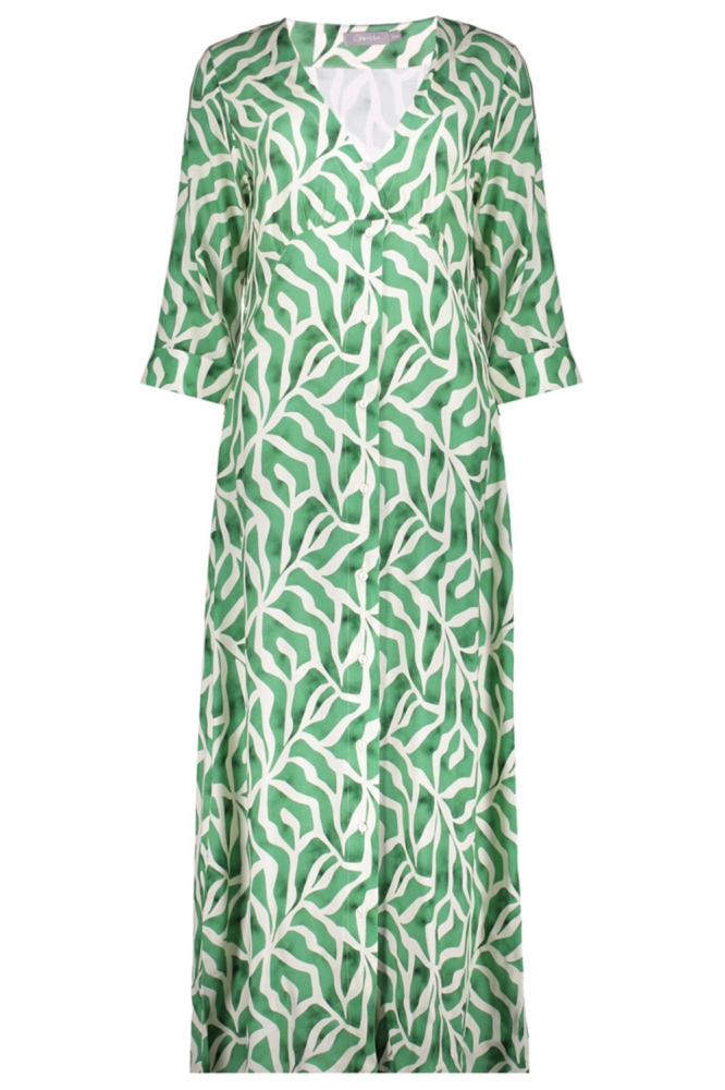 Geisha groene dames jurk | Vooraanzicht