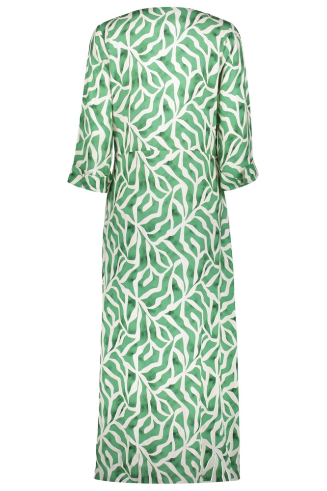 Geisha groene dames jurk | Achteraanzicht