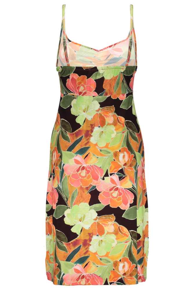 Geisha multi color dames jurk | Achteraanzicht