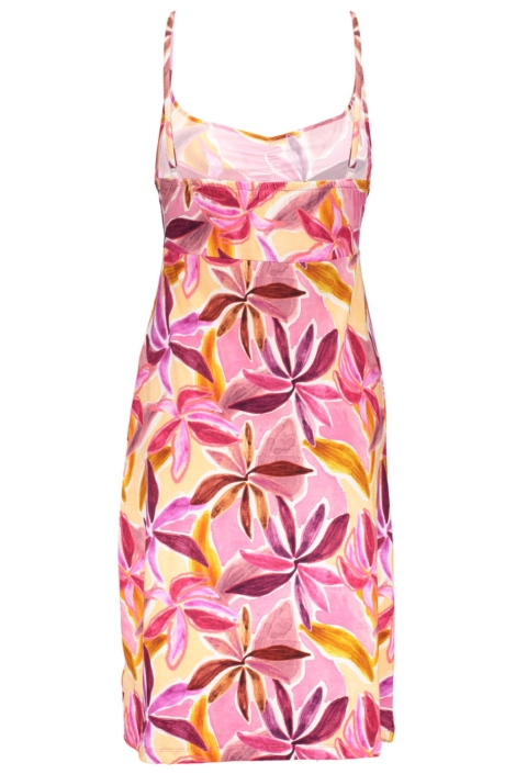 Geisha roze dames jurk | Achteraanzicht