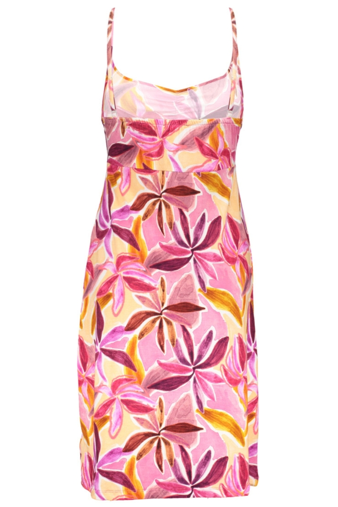 Geisha roze dames jurk | Achteraanzicht