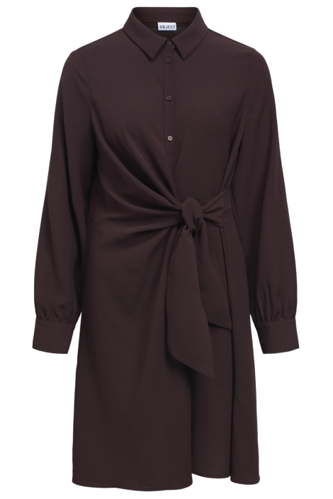 Object bordeaux dames jurk | Vooraanzicht
