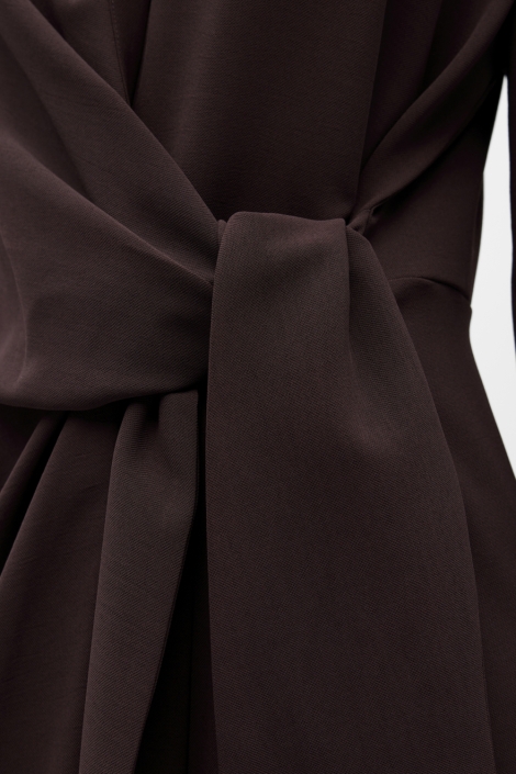 Object bordeaux dames jurk | Close up