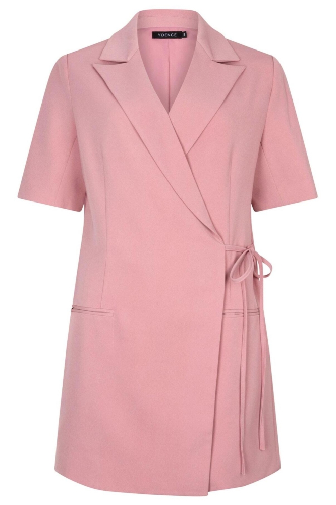 Ydence roze dames jurk | Vooraanzicht