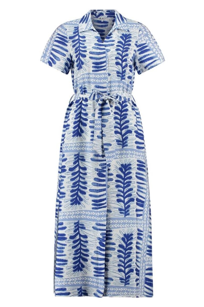 Object blauwe dames jurk | Vooraanzicht