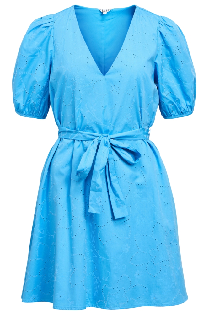 Object blauwe dames jurk | Vooraanzicht