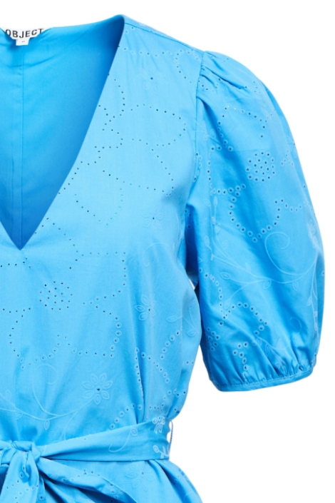 Object blauwe dames jurk | Close up