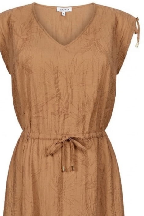 Zoso camel dames jurk | Close up