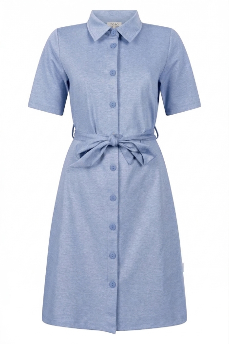 Zoso blauwe dames jurk | Vooraanzicht