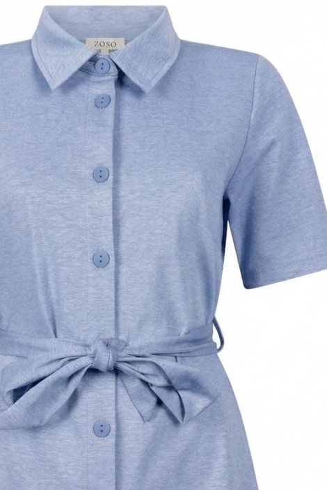 Zoso blauwe dames jurk | Close up