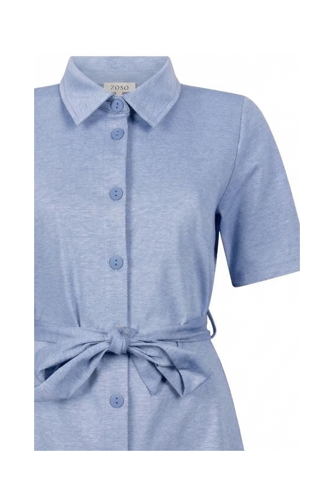 Zoso blauwe dames jurk | Close up