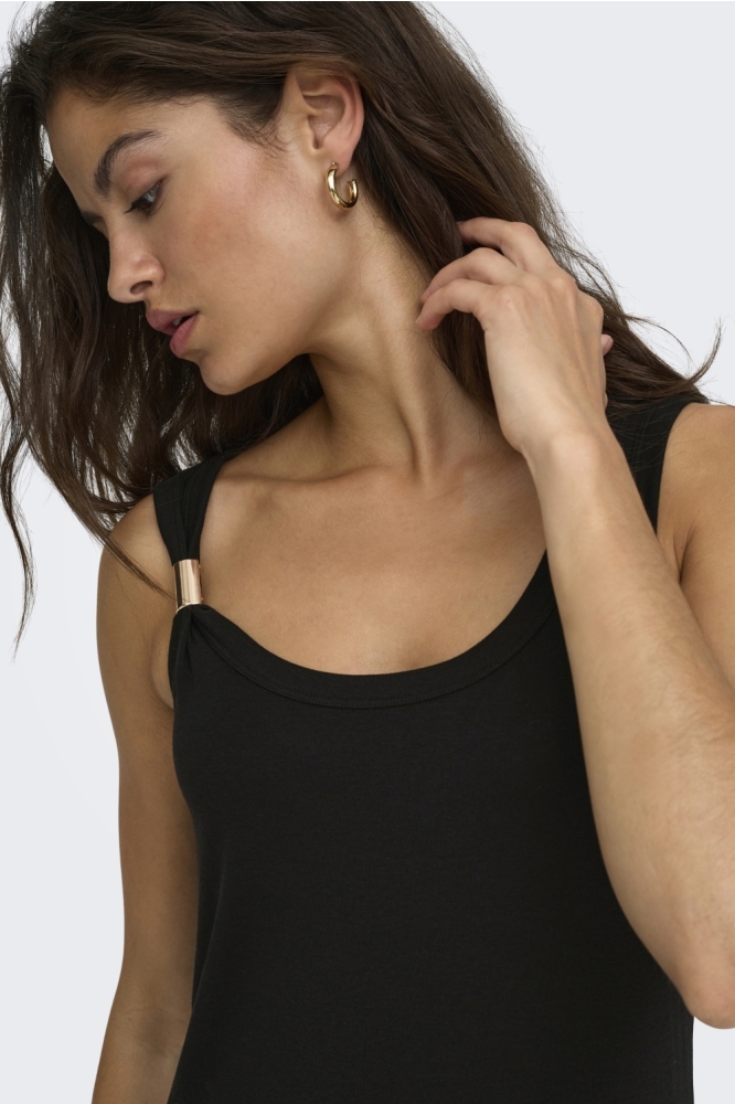 Jacqueline de Yong zwarte dames jurk | Kleurstaal