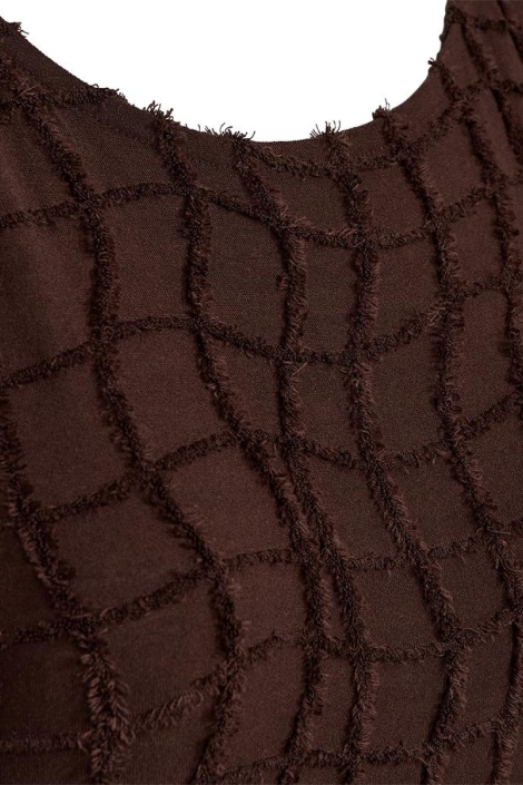 Freequent bruine dames jurk | Close up