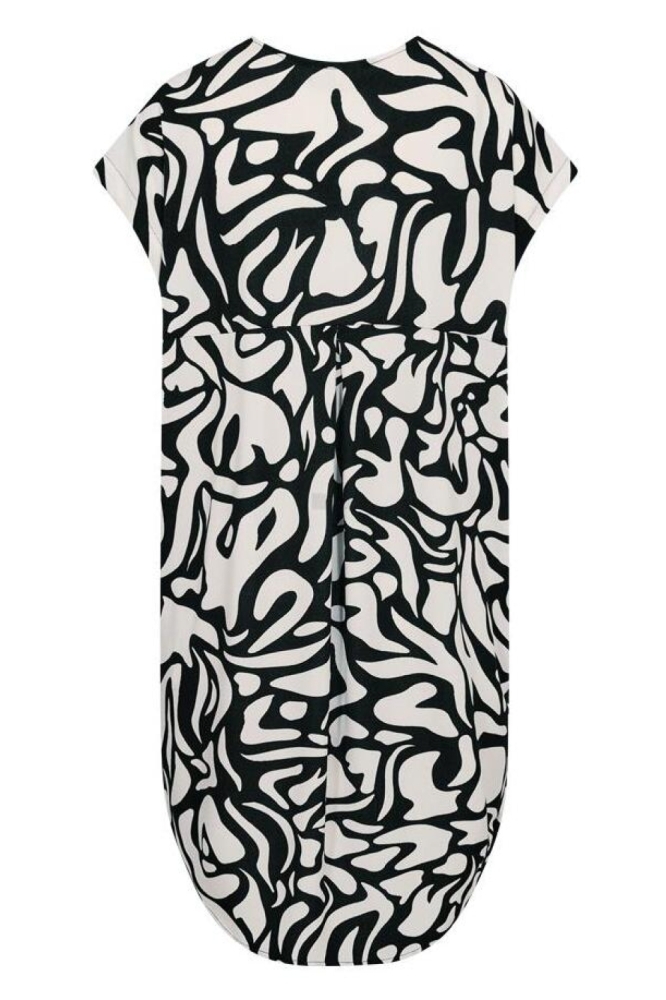 Freequent beige dames jurk | Achteraanzicht