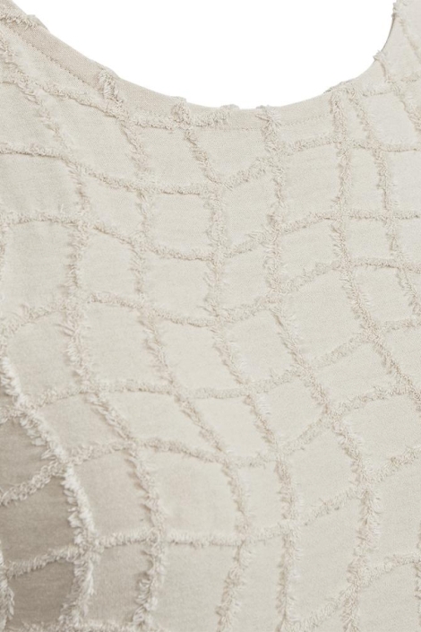 Freequent beige dames jurk | Close up